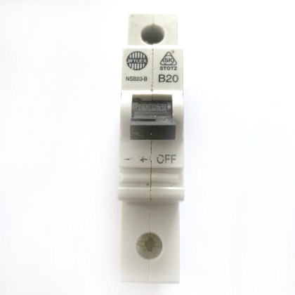 Wylex Sk Stotz NSB20-B B20 20A 20 Amp MCB Circuit Breaker Type B